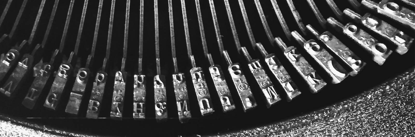 close up of vintage typwriter